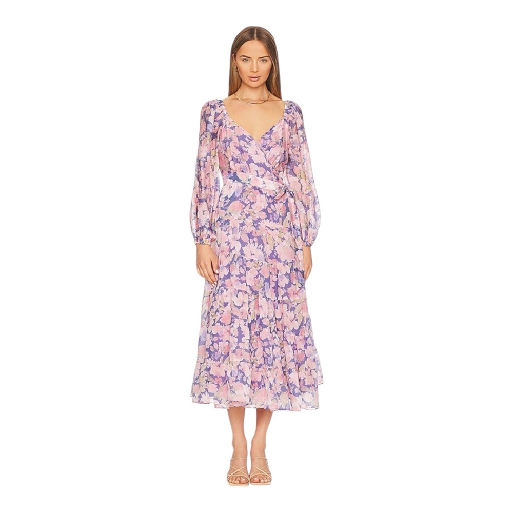 Astr Floral Maxi Dress in Purple and Pink size Xs